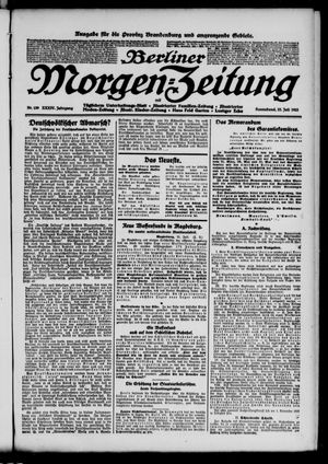 Berliner Morgen-Zeitung vom 22.07.1922