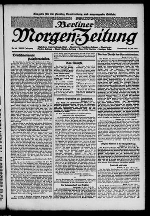 Berliner Morgen-Zeitung vom 29.07.1922