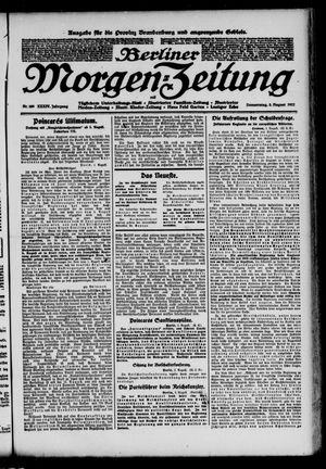 Berliner Morgen-Zeitung vom 03.08.1922
