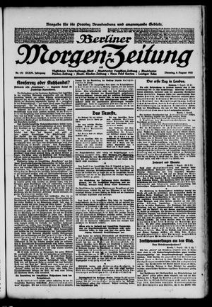 Berliner Morgen-Zeitung vom 08.08.1922
