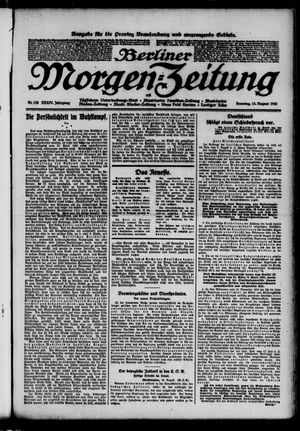 Berliner Morgen-Zeitung on Aug 13, 1922
