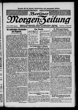 Berliner Morgen-Zeitung vom 17.08.1922