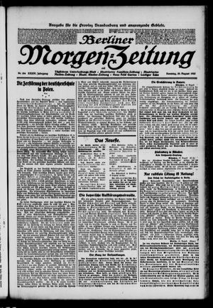 Berliner Morgen-Zeitung vom 20.08.1922