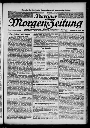 Berliner Morgen-Zeitung vom 24.08.1922