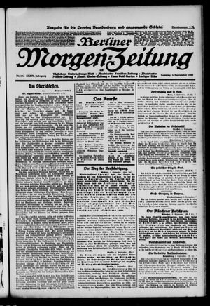 Berliner Morgen-Zeitung vom 03.09.1922