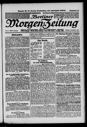 Berliner Morgen-Zeitung vom 05.09.1922