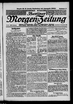Berliner Morgen-Zeitung vom 16.09.1922