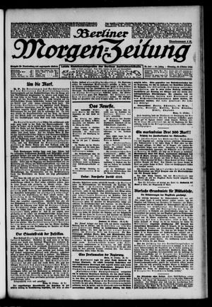 Berliner Morgen-Zeitung vom 29.10.1922
