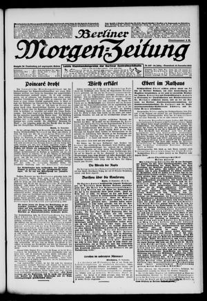 Berliner Morgen-Zeitung vom 11.11.1922
