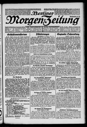 Berliner Morgen-Zeitung vom 22.11.1922
