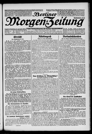 Berliner Morgen-Zeitung vom 24.11.1922