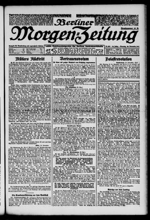 Berliner Morgen-Zeitung vom 26.11.1922