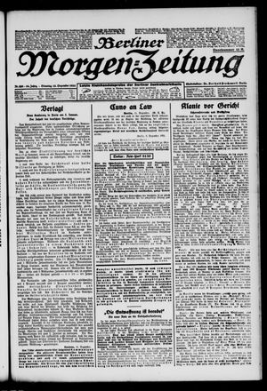 Berliner Morgen-Zeitung vom 12.12.1922