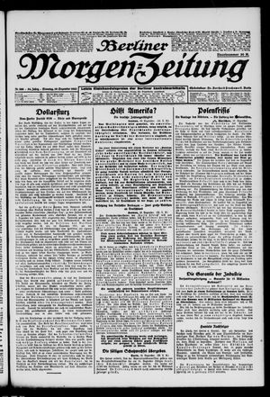 Berliner Morgen-Zeitung vom 19.12.1922