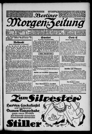 Berliner Morgen-Zeitung vom 24.12.1922