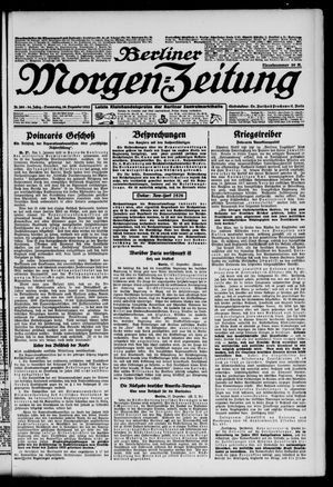 Berliner Morgen-Zeitung vom 28.12.1922