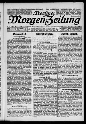 Berliner Morgen-Zeitung vom 30.12.1922