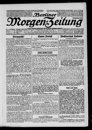 Berliner Morgen-Zeitung vom 09.01.1923