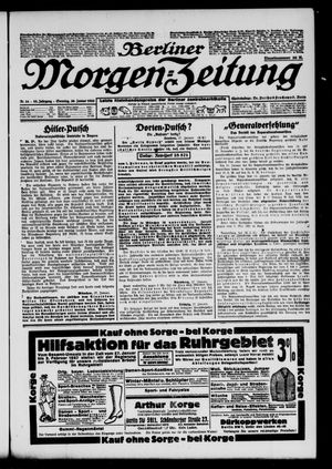 Berliner Morgen-Zeitung vom 28.01.1923