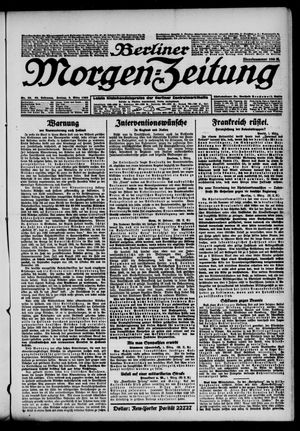 Berliner Morgen-Zeitung on Mar 2, 1923