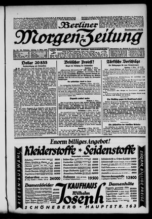 Berliner Morgen-Zeitung on Mar 9, 1923
