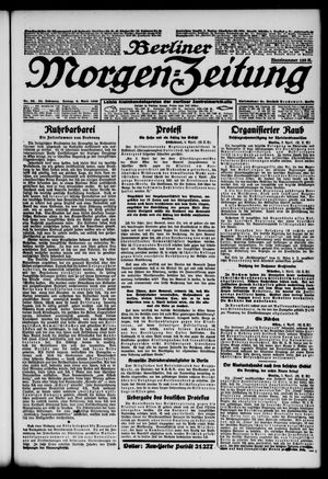 Berliner Morgen-Zeitung vom 06.04.1923
