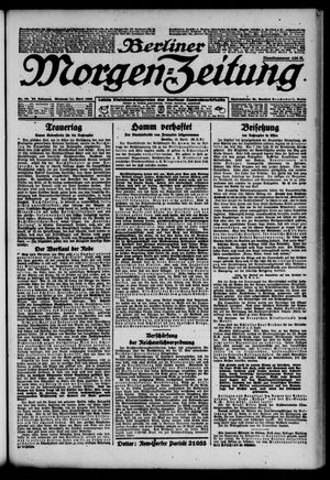Berliner Morgen-Zeitung vom 11.04.1923