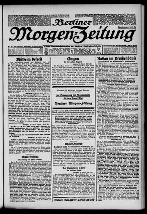 Berliner Morgen-Zeitung on Apr 21, 1923