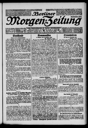 Berliner Morgen-Zeitung vom 25.04.1923