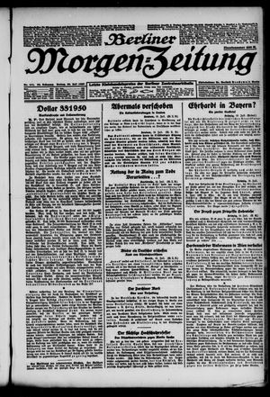 Berliner Morgen-Zeitung vom 20.07.1923