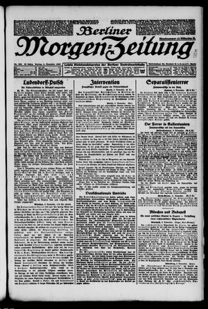Berliner Morgen-Zeitung vom 09.11.1923