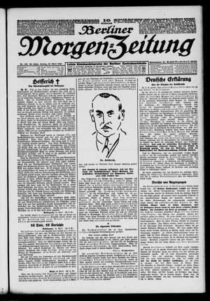 Berliner Morgen-Zeitung vom 25.04.1924