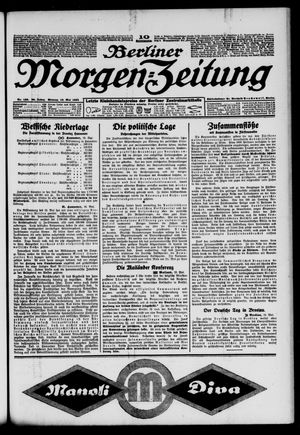 Berliner Morgen-Zeitung vom 19.05.1924