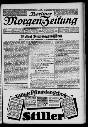 Berliner Morgen-Zeitung vom 29.05.1924