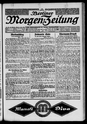 Berliner Morgen-Zeitung vom 02.06.1924