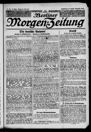 Berliner Morgen-Zeitung vom 30.06.1924