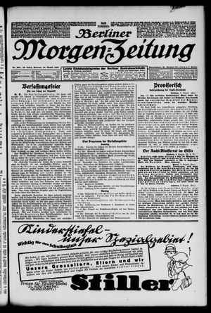 Berliner Morgen-Zeitung vom 10.08.1924