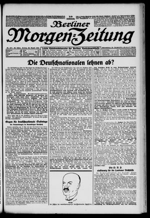 Berliner Morgen-Zeitung on Aug 22, 1924