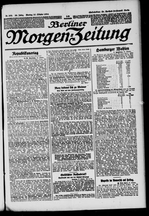 Berliner Morgen-Zeitung vom 27.10.1924