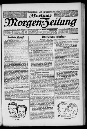 Berliner Morgen-Zeitung vom 12.03.1925