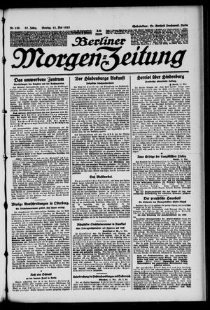 Berliner Morgen-Zeitung vom 11.05.1925