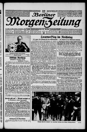 Berliner Morgen-Zeitung vom 27.11.1925