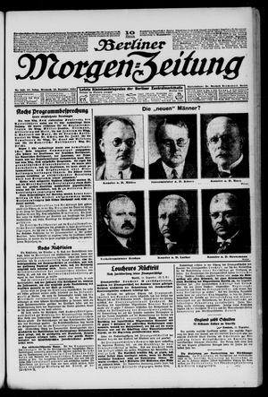 Berliner Morgen-Zeitung vom 16.12.1925