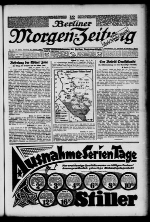 Berliner Morgen-Zeitung vom 31.01.1926
