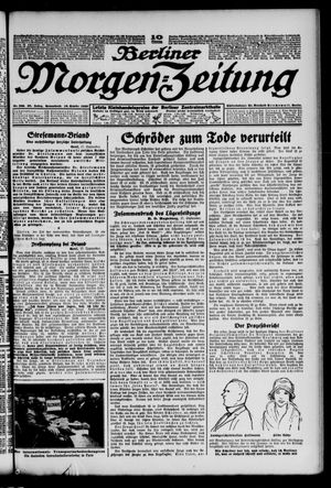 Berliner Morgen-Zeitung vom 18.09.1926