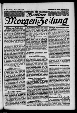 Berliner Morgen-Zeitung vom 09.05.1927