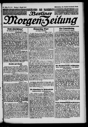 Berliner Morgen-Zeitung vom 08.08.1927