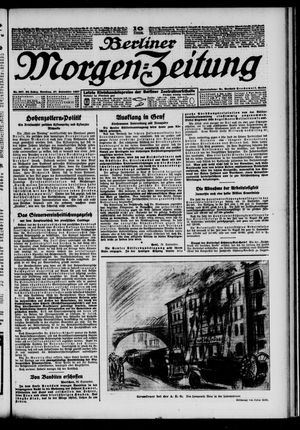 Berliner Morgen-Zeitung vom 27.09.1927