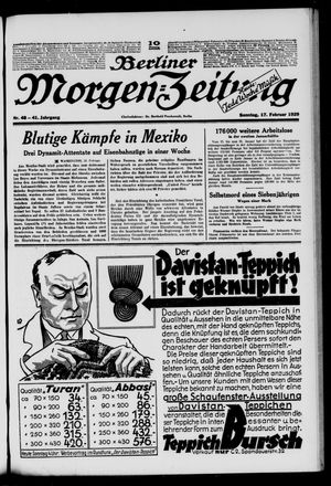 Berliner Morgen-Zeitung vom 17.02.1929