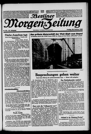 Berliner Morgen-Zeitung vom 22.02.1929